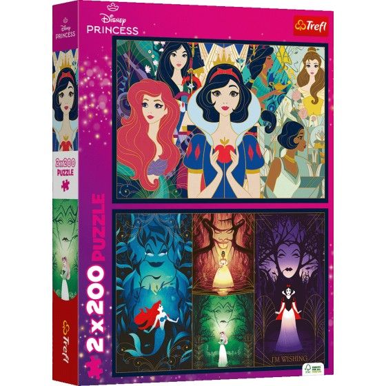 Trefl Disney 2 x 200 el puzzle. Očarujúce princezny