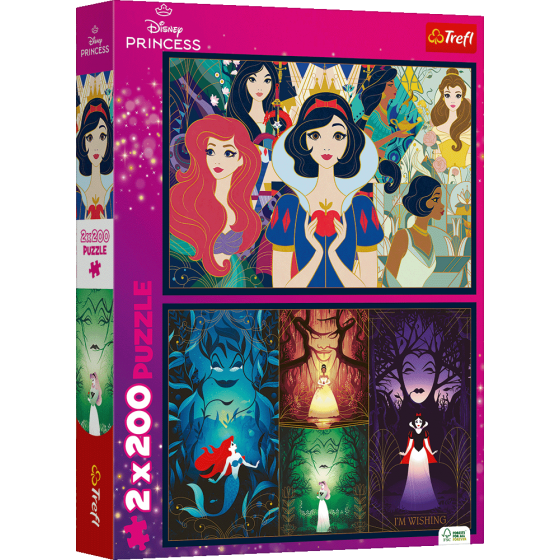 Trefl Puzzle Disney 2 x 200 el. Czarujące księżniczki