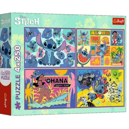 Trefl Puzzle Lilo & Stitch 4 x 250 el. Niezwykły Stitch