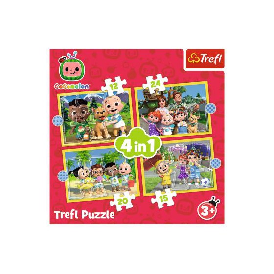 Trefl Puzzle 4w1 Cocomelon, Poznaj bohaterów - 5900511346473