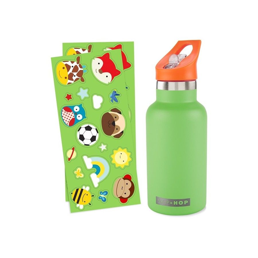 Skip Hop Bouteille en acier inoxydable avec des autocollants