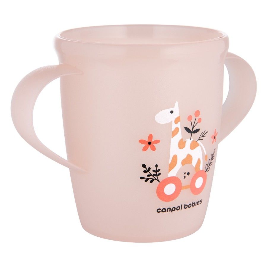 Canpol babies Kubek otwarty z uchwytami 250 ml TOYS koralowy