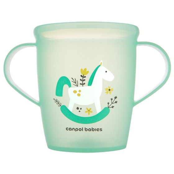 Canpol babes Coupe ouverte avec poignée 250 ml TOYS vert