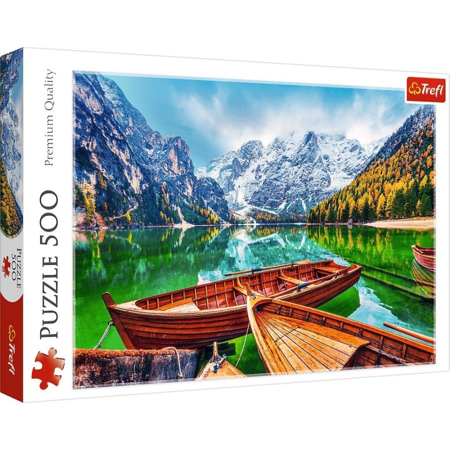 Trefl Puzzle 500 el. Jezioro Braies, Włochy