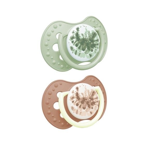 Silicone Dynamic Lovismaczek 6-18 m 2 pcs. Tie Dye Green