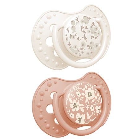 LOVI Smoczek silikonowy dynamiczny 6-18m 2 szt. Blossom Ivory
