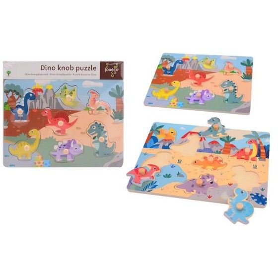 JoueCo fából készült puzzle dino fogantyúk - 8711866801565