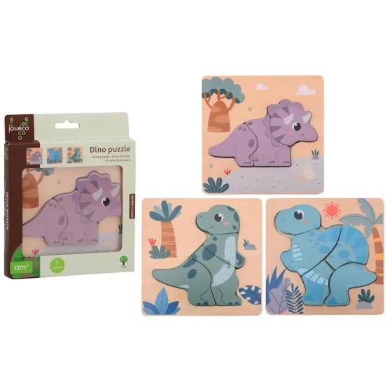 JoueCo fából készült puzzle dino - 8711866801572
