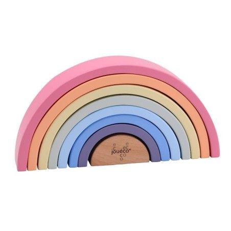 JOUECO Houten pastel Rainbow 8 Elem.