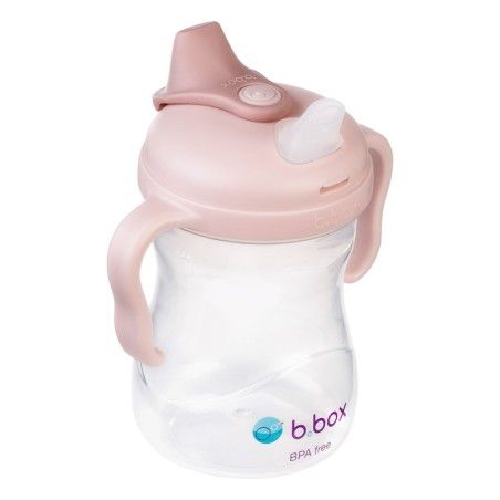 b.box Ein Becher mit einem weichen 4m + rosa Mundstück - ein Nichtmesser, um zu trinken zu lernen