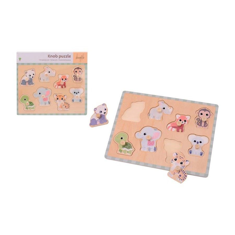 JOUECO Drewniane puzzle układanka The Wildies Family