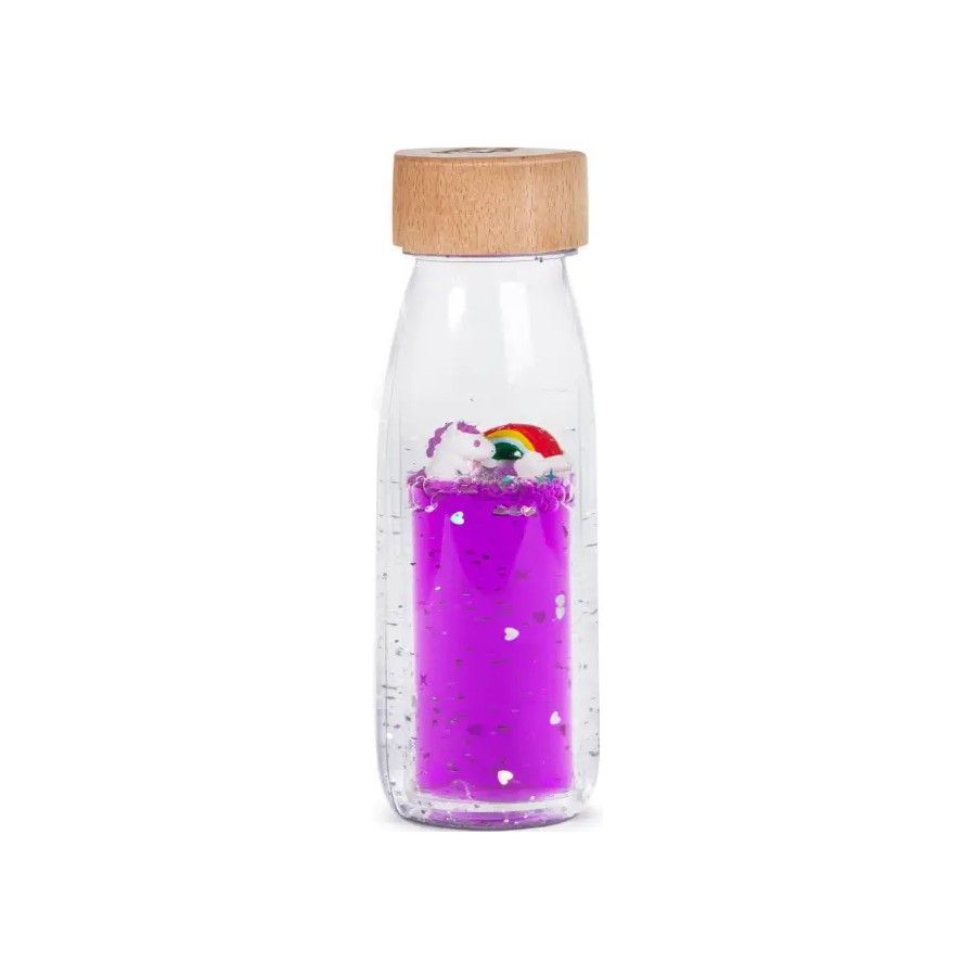 Petit Boum Sensory Bottle Mover Tierra de unicornio