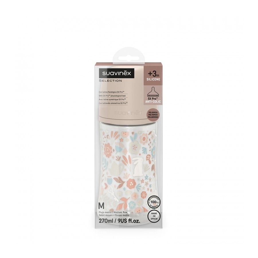 SUAVINEX Bouteille SX Pro Middle Flow Wonderland 270ml rose