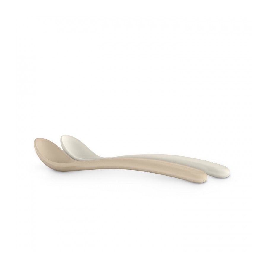 SUAVINEX Feeding teaspoons Two-pack Beige and caramel
