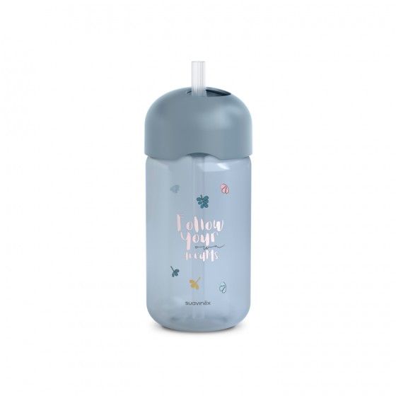 SUAVINEX BIDON NIEKAPEK Z RURKĄ BEARS 340 ML NIEBIESKI