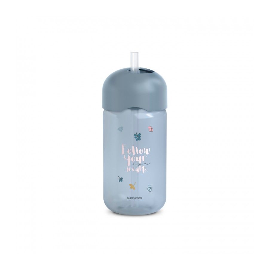SUAVINEX BIDON NIEKAPEK Z RURKĄ BEARS 340 ML NIEBIESKI