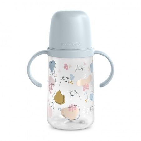 SUAVINEX Segunda taza con boquilla de silicona osos 270ml azul