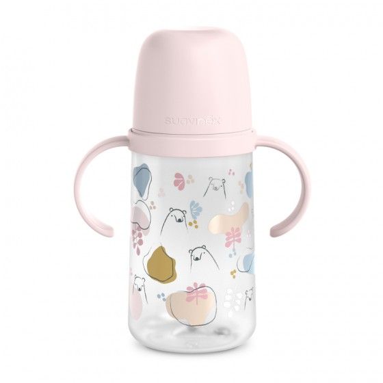SUAVINEX Second mug with silicone mouthpiece Bears 270ml pink