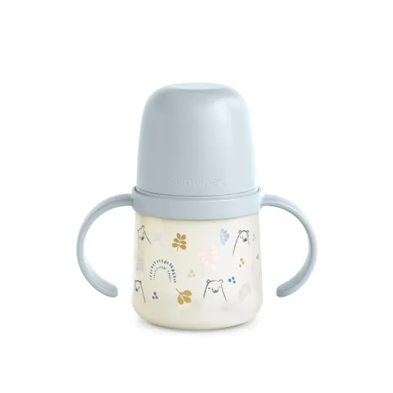 SUAVINEX Prvý pohár so silikónovým náustkom medvede 150 ml