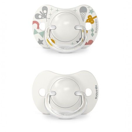 SUAVINEX Physiologischer Schnuller SX Pro 0-6m Gehen Sie im grauen Park (2 Stück)