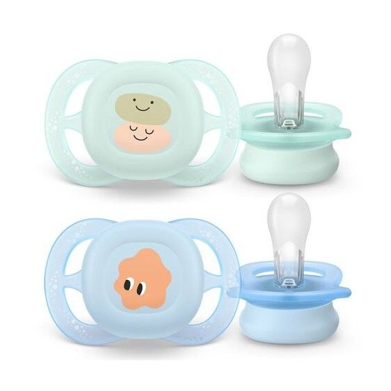 Philips Avent Ultra-Starttag Deco-Schnuller 0-2 m Blau
