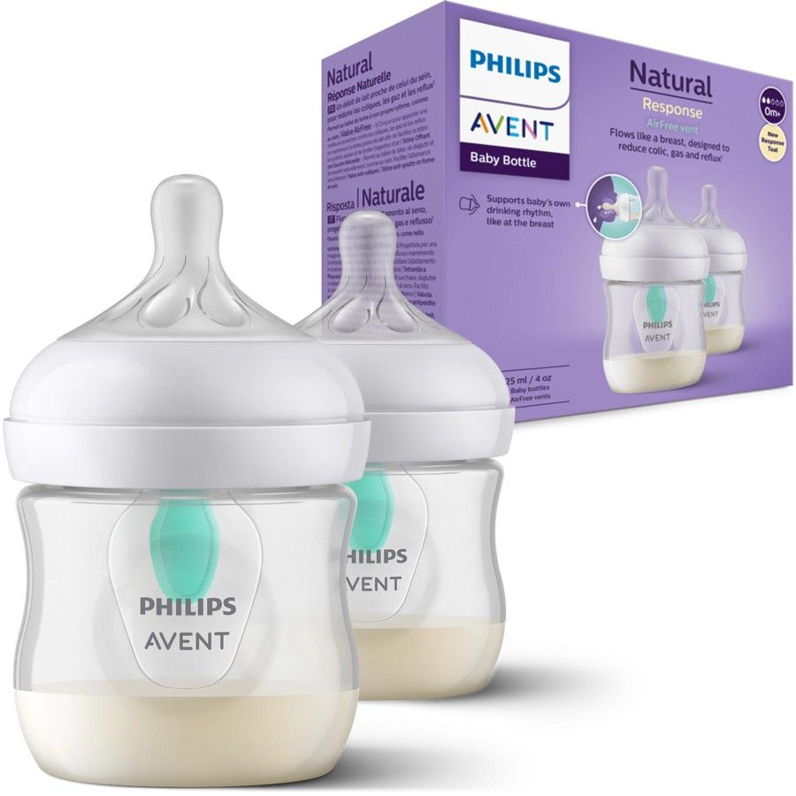 Philips Avent 2 db. Természetes válaszpalackok légmentes szeleppel