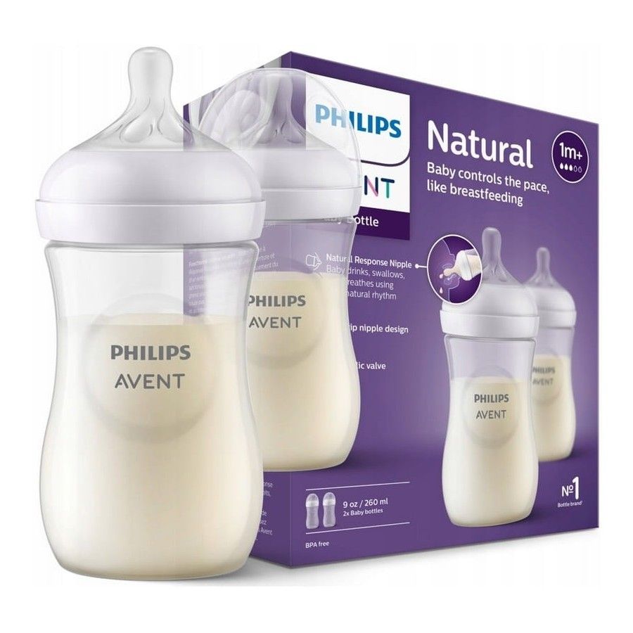 Philips Avent Sada přirozené odezvy 2x260ml láhve + dudlíky