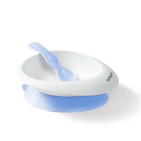 Babyo Bowl s prísavkou a lyžičkou Light Blue