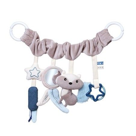 Babyono Pädagogisches Spielzeug - Trolley Anhänger und Waschbär Autositz