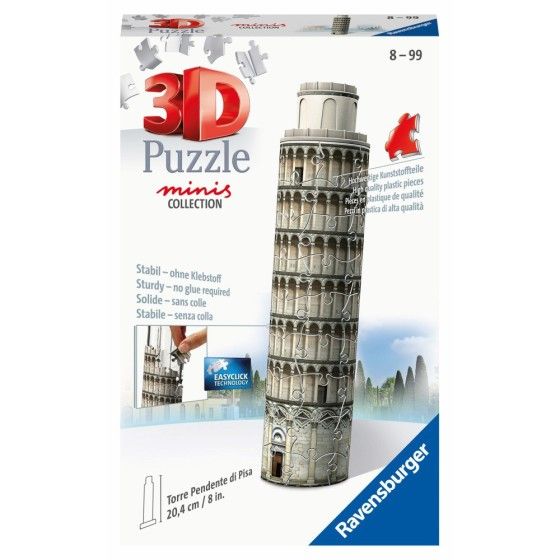 Ravensburger 波兰3D迷你建筑拼图。 曲线塔在比萨