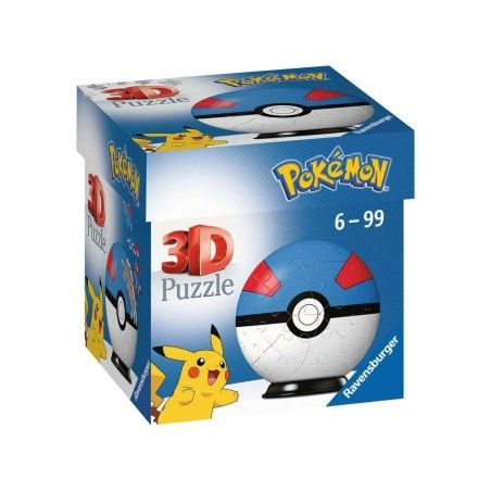 Ravensburger Poľsko Puzzle 54 Elemtts 3D Kula, Pokemon Blue
