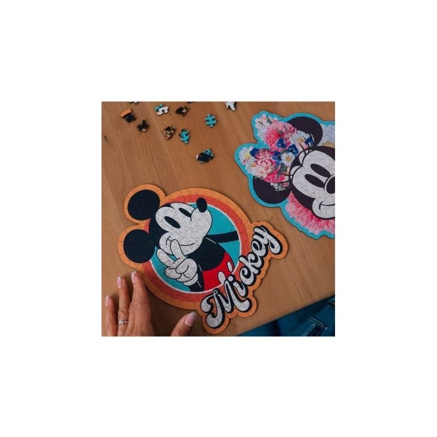 Trefl Puzzle 160 elementów drewniane konturowe Myszka Mickey