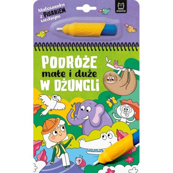Axiom kleurboek met een water terug. Kleine en grote reizen. In jungle