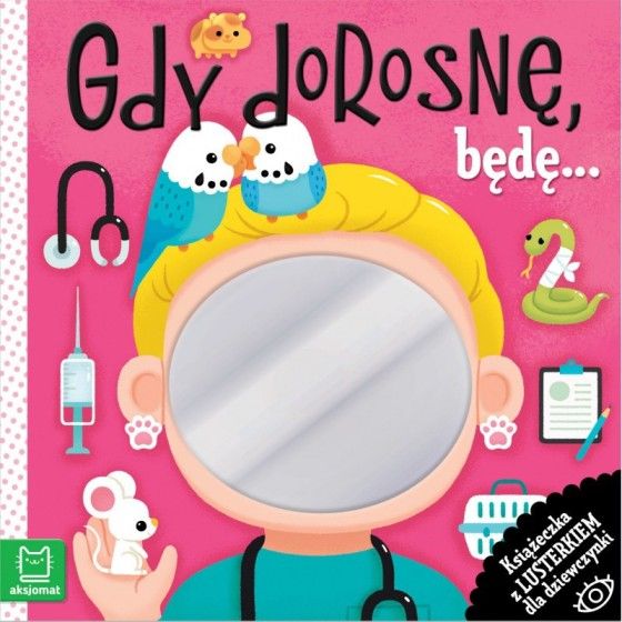 Axiom bij het groeien, ik zal ... een boek met een spiegel voor een meisje