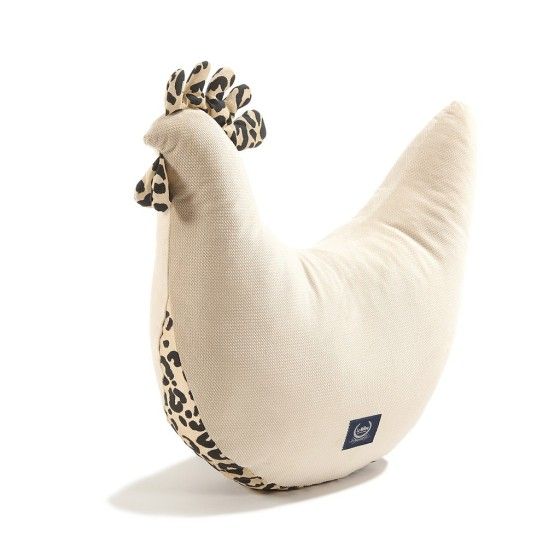 La Millou Coussin Kura Grandma Dany Coton Velvet Crème de léopard