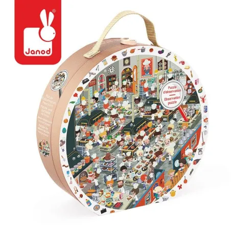 Puzzle di osservazione in una valigia Ristorante, Janod