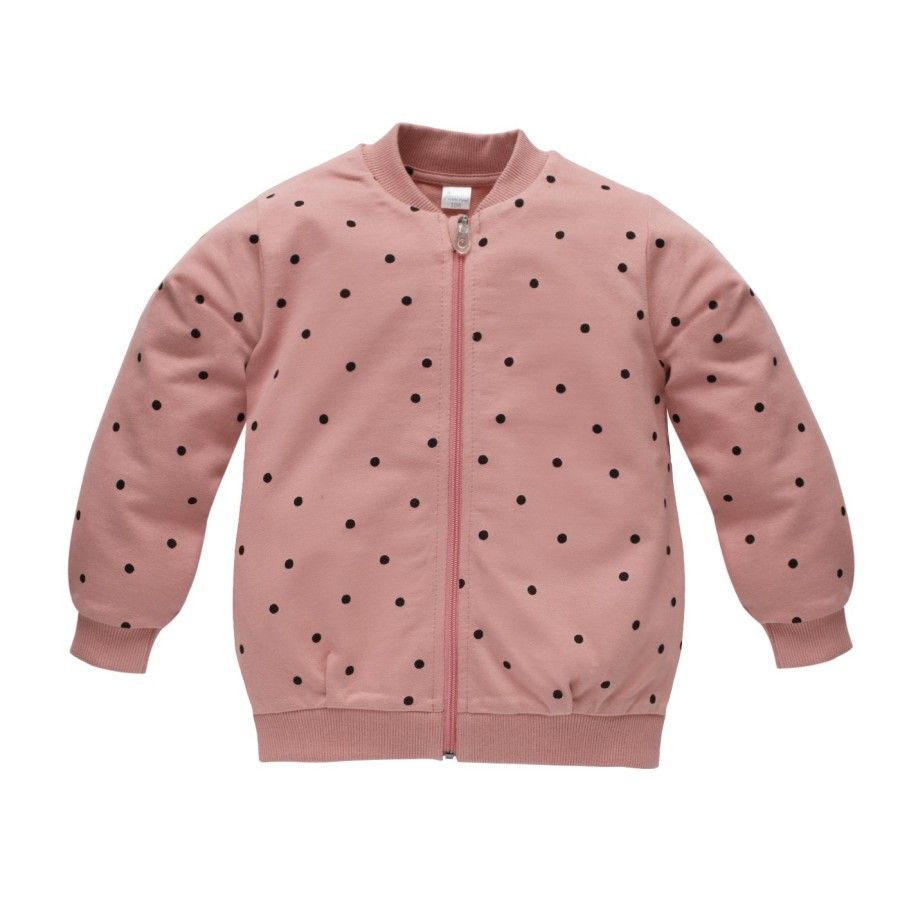 Pinokio Bluza na suwak rozowa w groszki Tres Bien 92