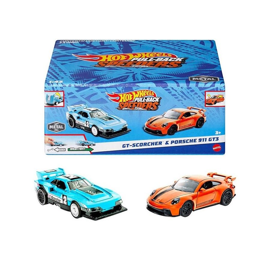 Hot Wheels Vehicle Pull-back 2-pack gt-scorcher a dodge