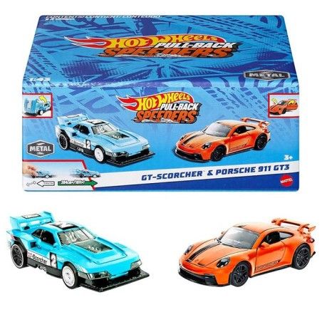 Hot Wheels Vehicle Pull-Back 2-Pack GT-Scorcher and Dodge Challenger R / T HPR91 HWH59