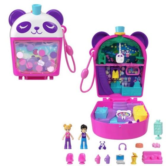 POLLY POCKET PANDA COMPACT BUBBLE TEA HWN95 - 194735217908