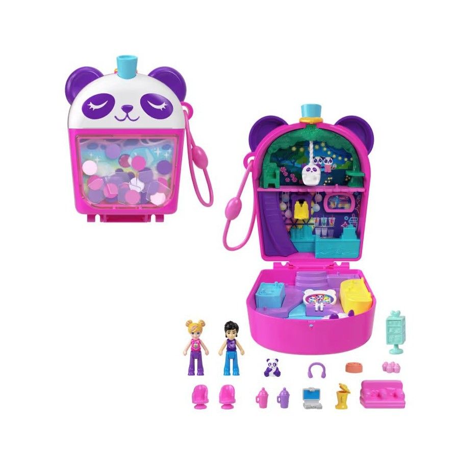 Polly Pocket Panda Compact Bubble Tee HWN95 - 194735217908