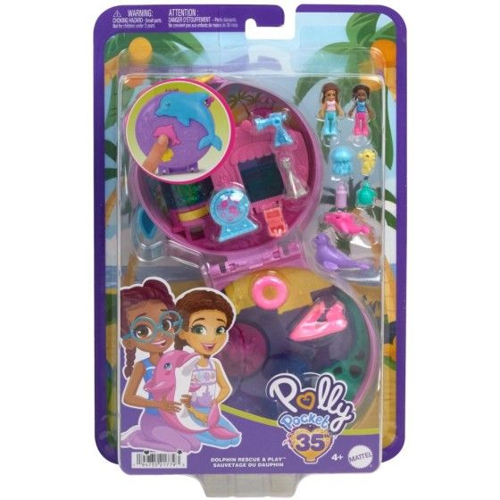 Polly Pocket Aquarium Delfina Compact HWN96 - 194735217793