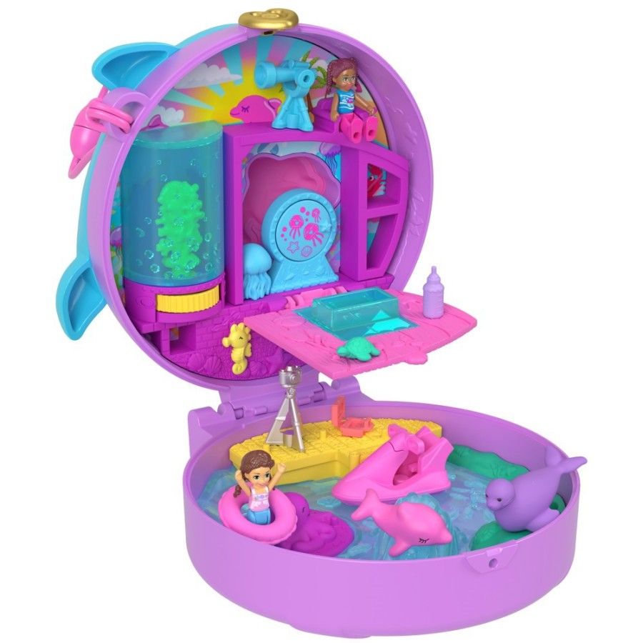 Polly Pocket Aquarium Delfina Compact HWN96 - 194735217793