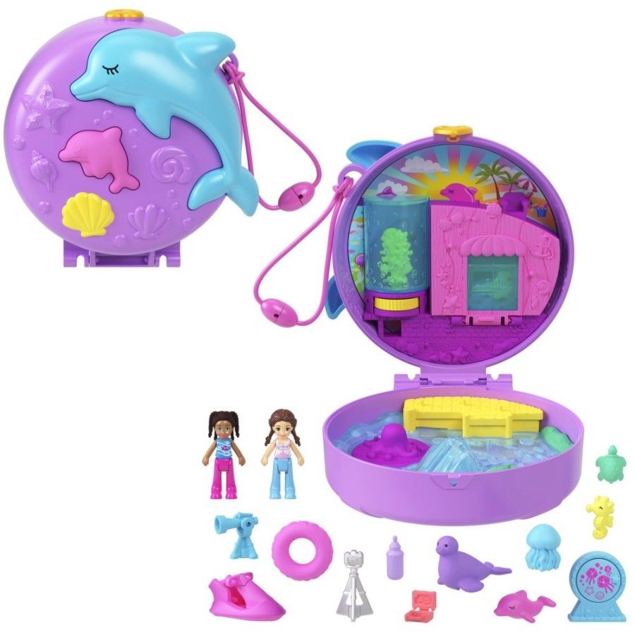 Polly Pocket Aquarium Delfina Compact HWN96 - 194735217793