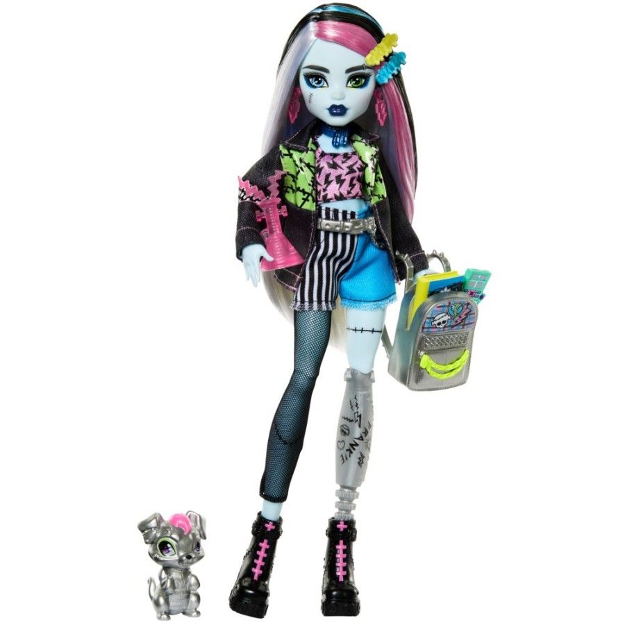 MONSTER HIGH Frankie Stein dżinsowa kurtka HXH73 - 194735230587