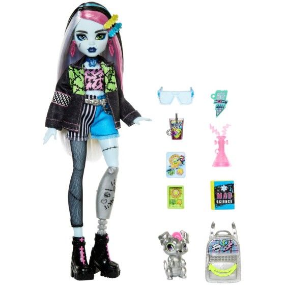 Monster High Frankie Stein Jeans kabát HXH73 - 194735230587