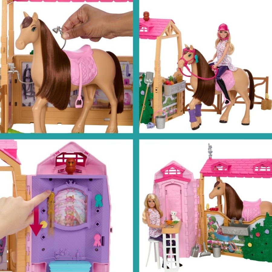 Barbie Pop + Konik + HXJ44 BARN - 194735230976