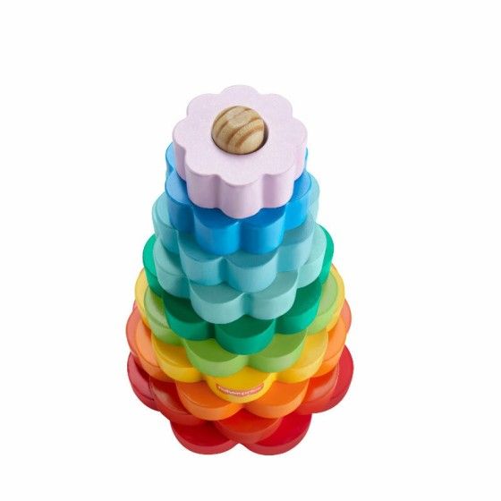 Fisher Price Houten piramide van kleurrijke bloemen HXT77 -