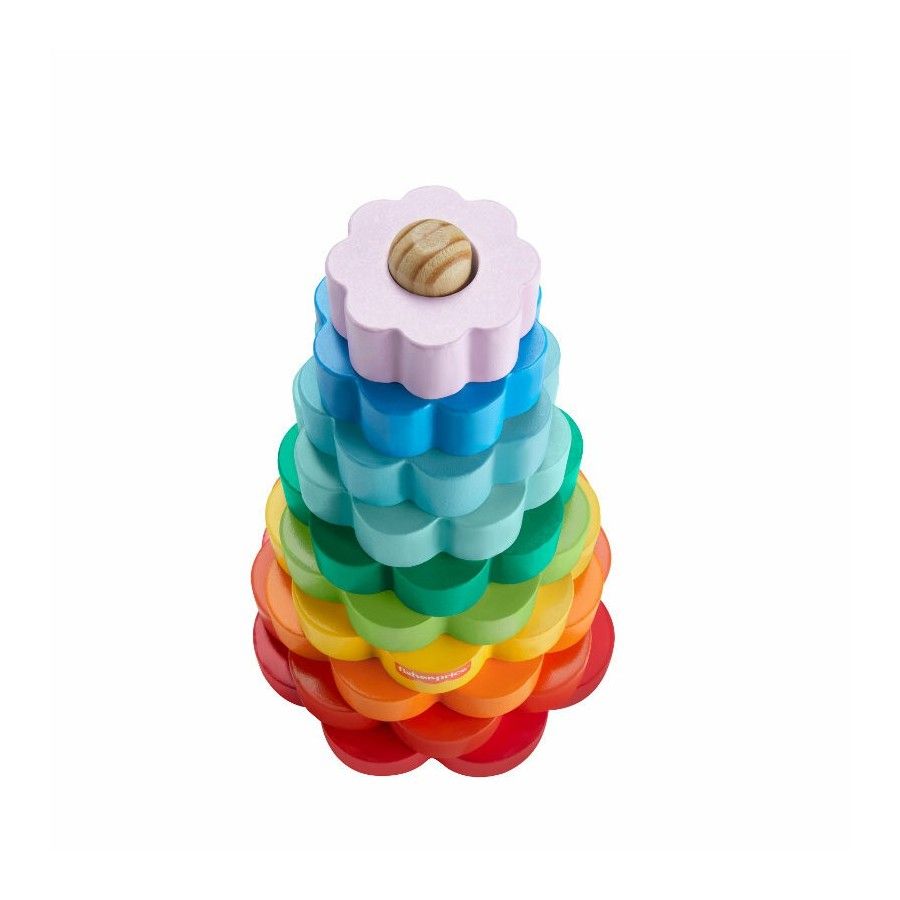 Fisher Price Piramide in legno di fiori colorati HXT77 -