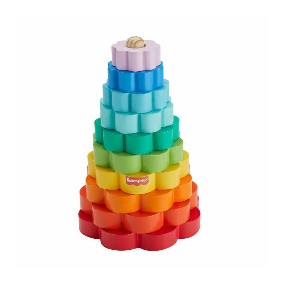Fisher Price Houten piramide van kleurrijke bloemen HXT77 -
